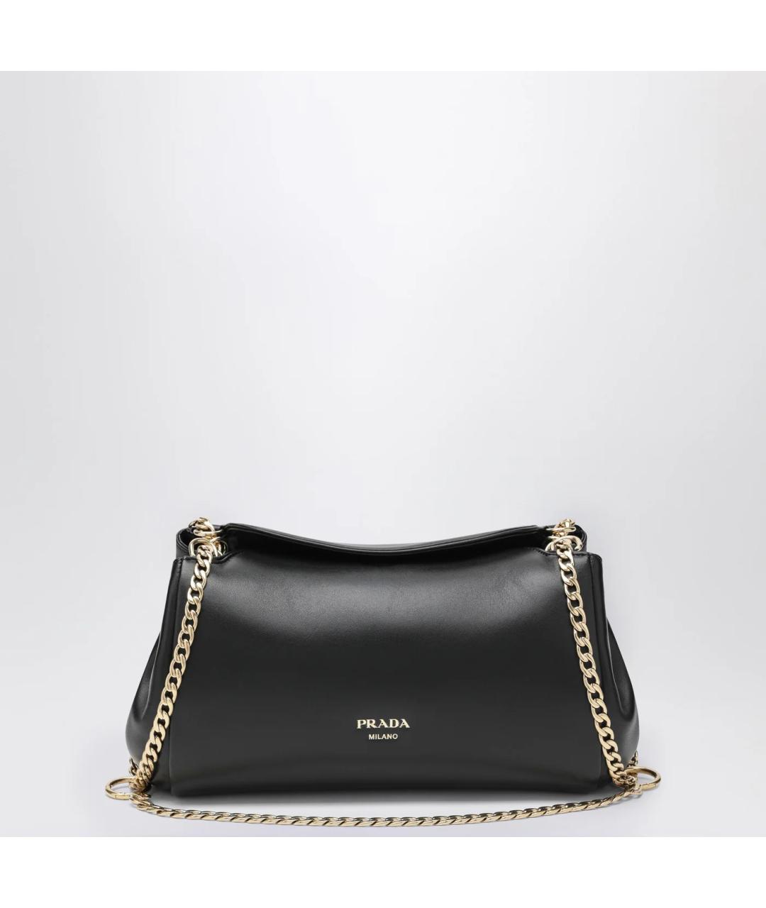 PRADA Черная кожаная сумка через плечо, фото 3