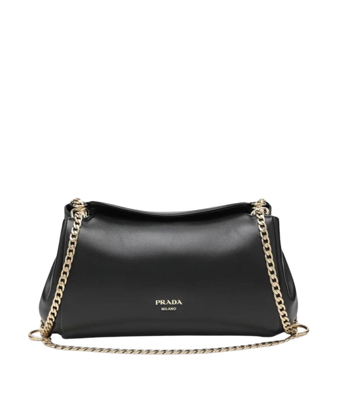 PRADA Черная кожаная сумка через плечо, фото 1