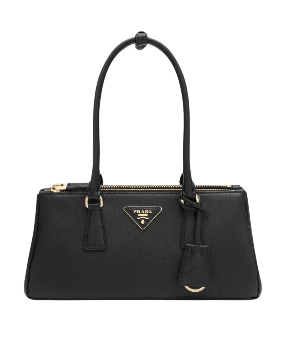 PRADA Черная кожаная сумка через плечо, фото 1