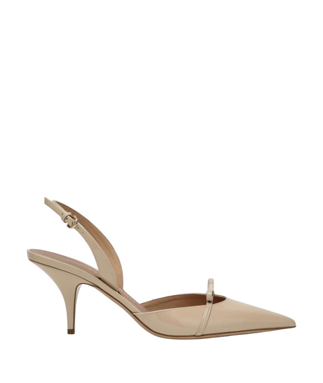 FERRAGAMO Бежевые кожаные туфли, фото 1