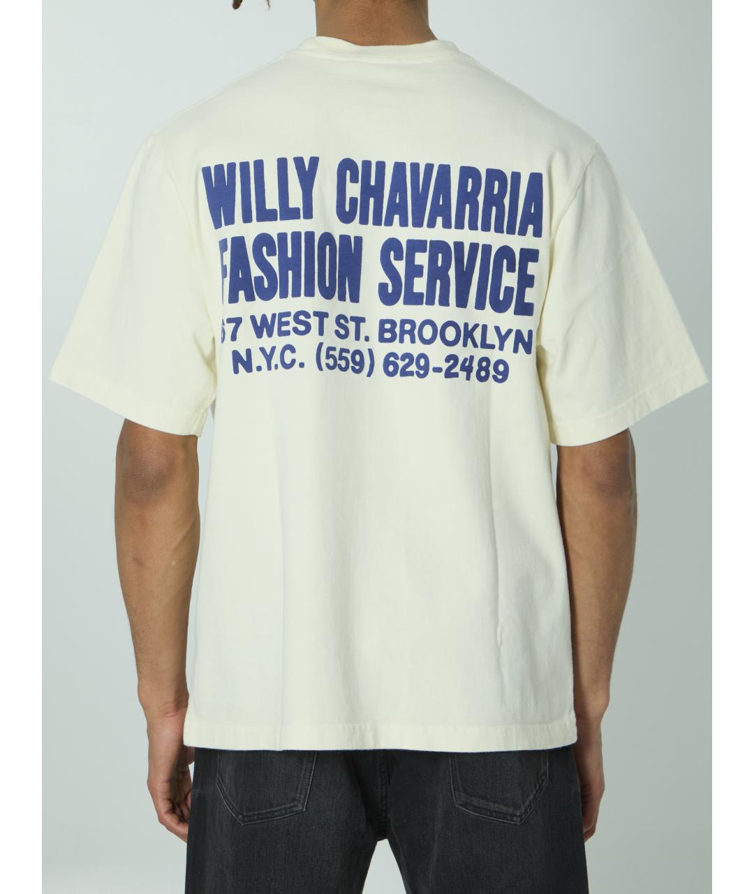 WILLY CHAVARRIA Бежевая хлопковая футболка, фото 4
