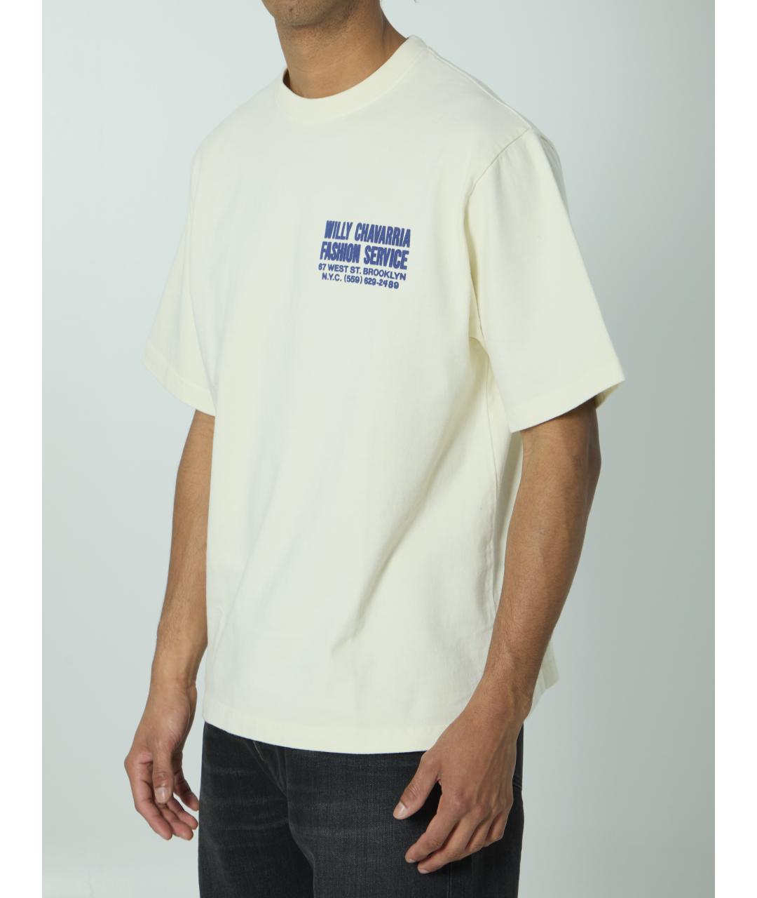 WILLY CHAVARRIA Бежевая хлопковая футболка, фото 2