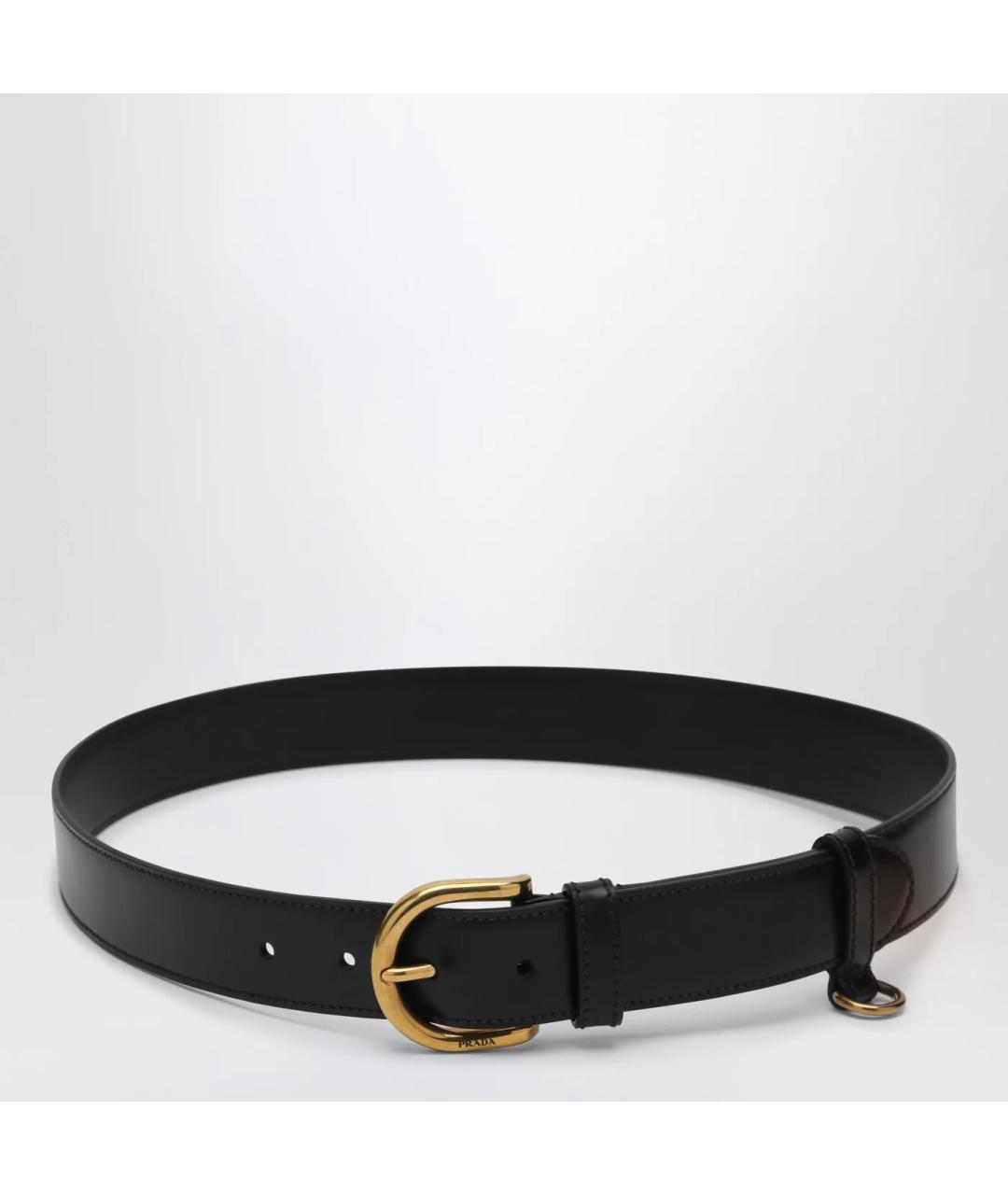 PRADA Черный кожаный ремень, фото 3