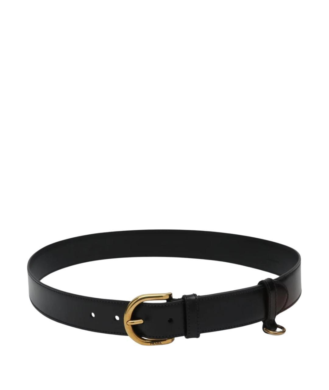 PRADA Черный кожаный ремень, фото 1