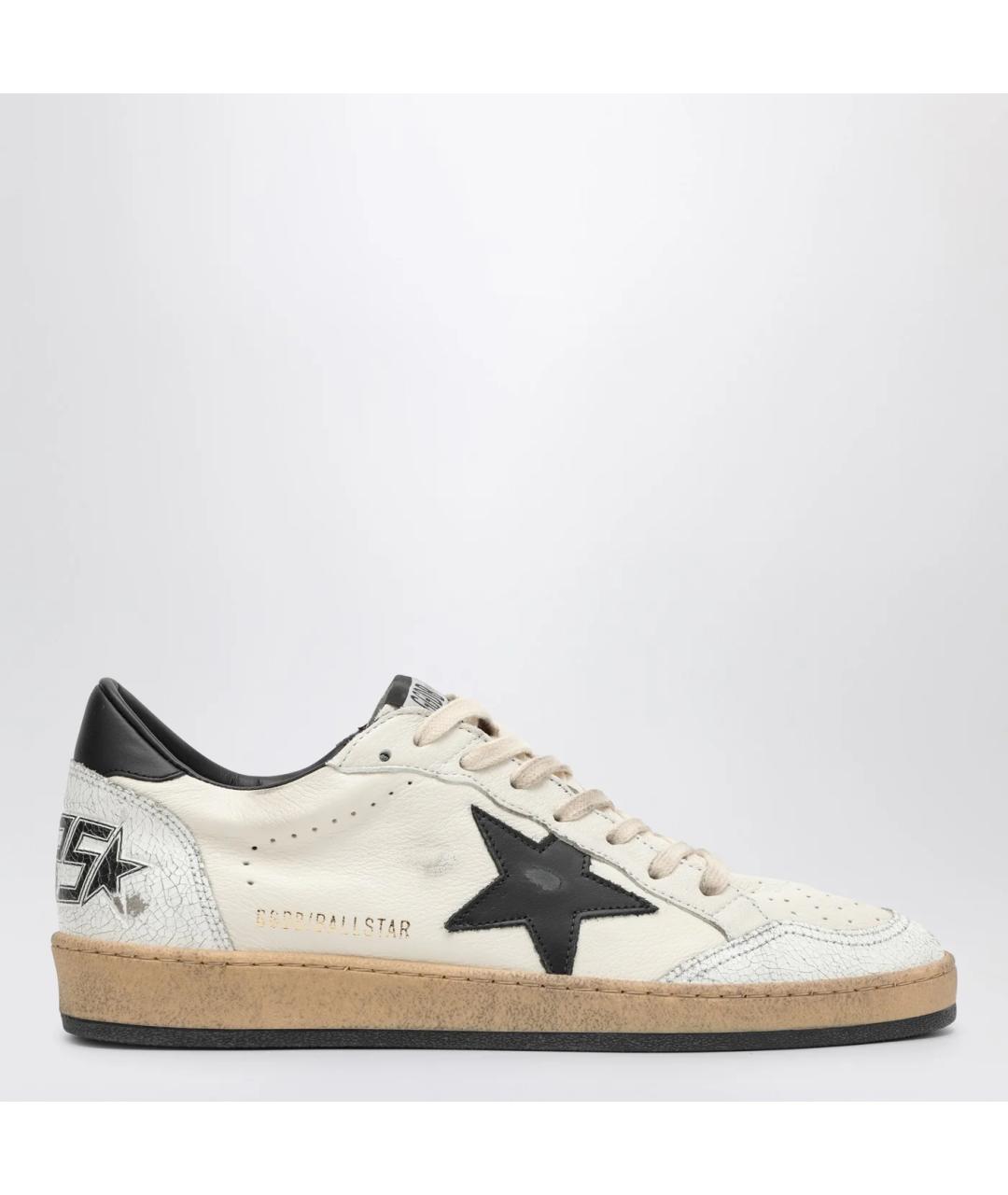 GOLDEN GOOSE DELUXE BRAND Белые кожаные низкие кроссовки / кеды, фото 3
