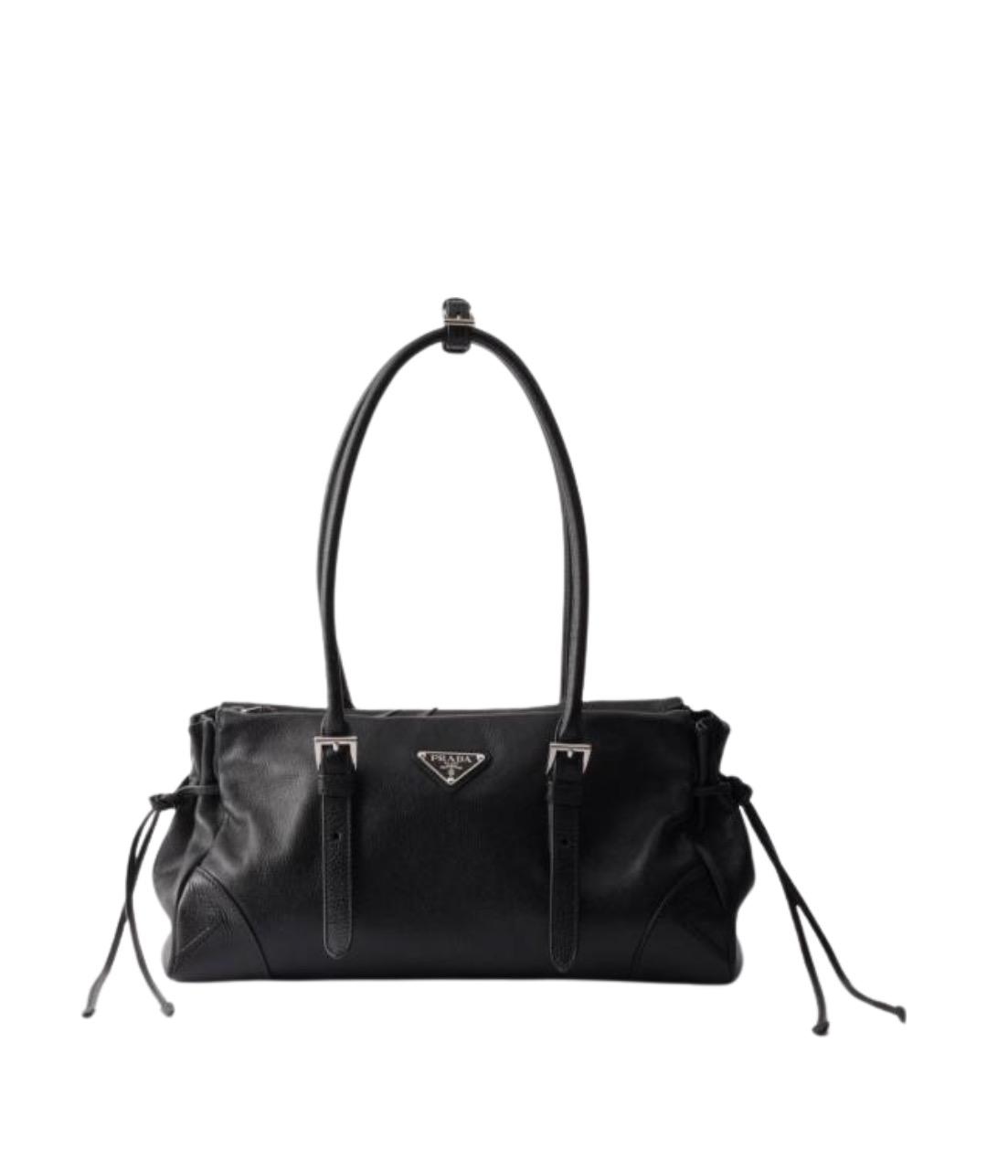 PRADA Черная кожаная сумка через плечо, фото 1