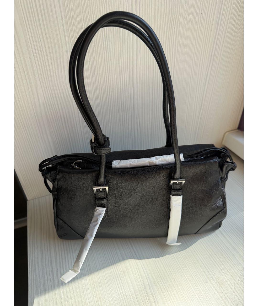 PRADA Черная кожаная сумка через плечо, фото 3