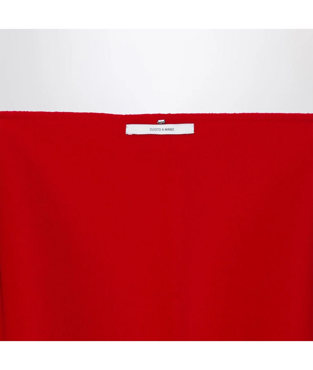 SPORTMAX Красный шерстяной шарф, фото 2