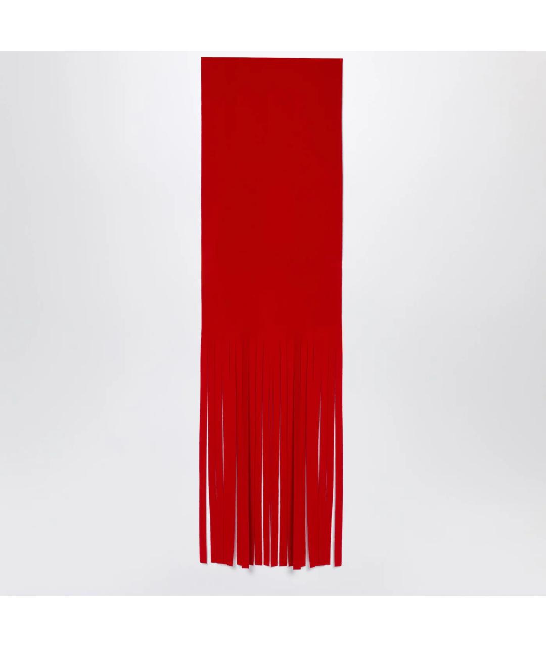 SPORTMAX Красный шерстяной шарф, фото 3