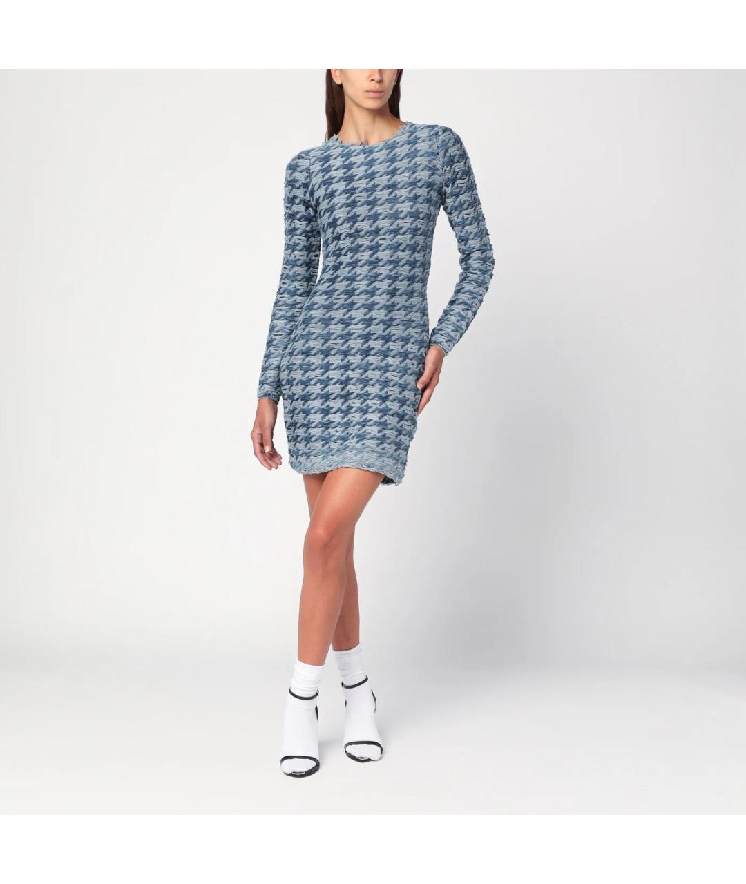 DIESEL Синее хлопковое повседневное платье, фото 3