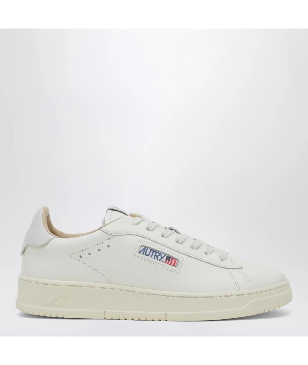 AUTRY Белые кожаные низкие кроссовки / кеды, фото 3