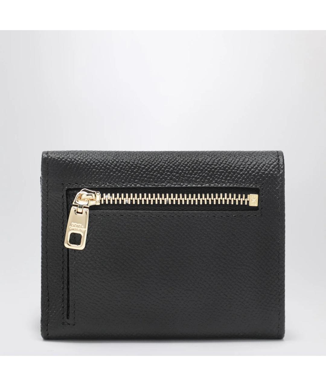 DOLCE&GABBANA Черный кожаный кошелек, фото 2