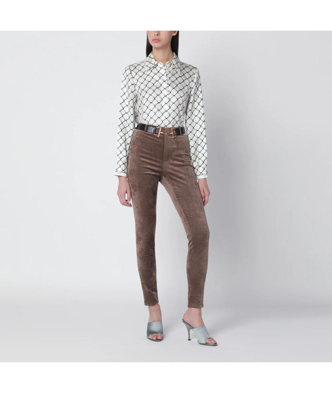 GUCCI Коричневые ацетатные леггинсы и велосипедки, фото 4