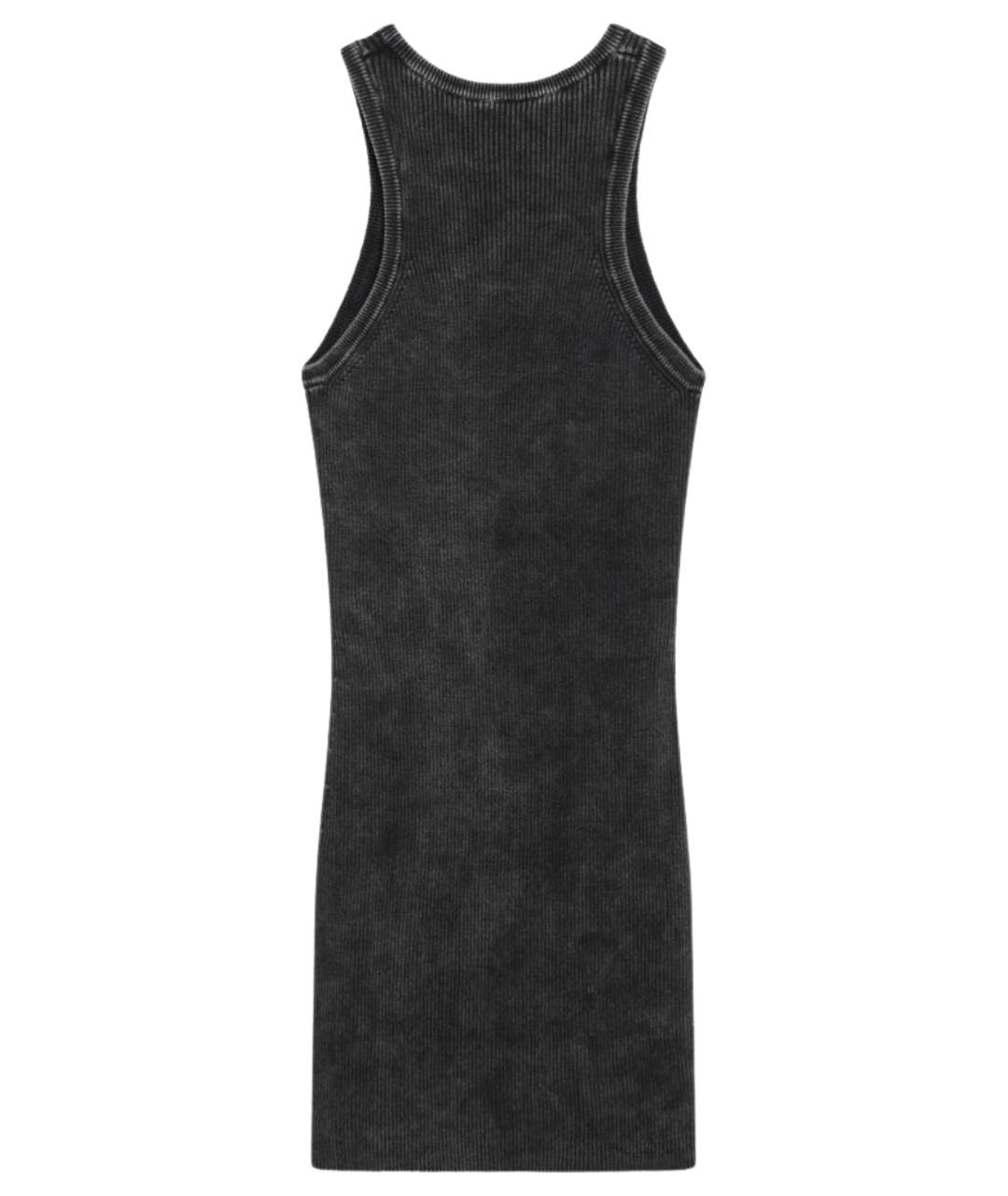 DIESEL Черное хлопковое повседневное платье, фото 2