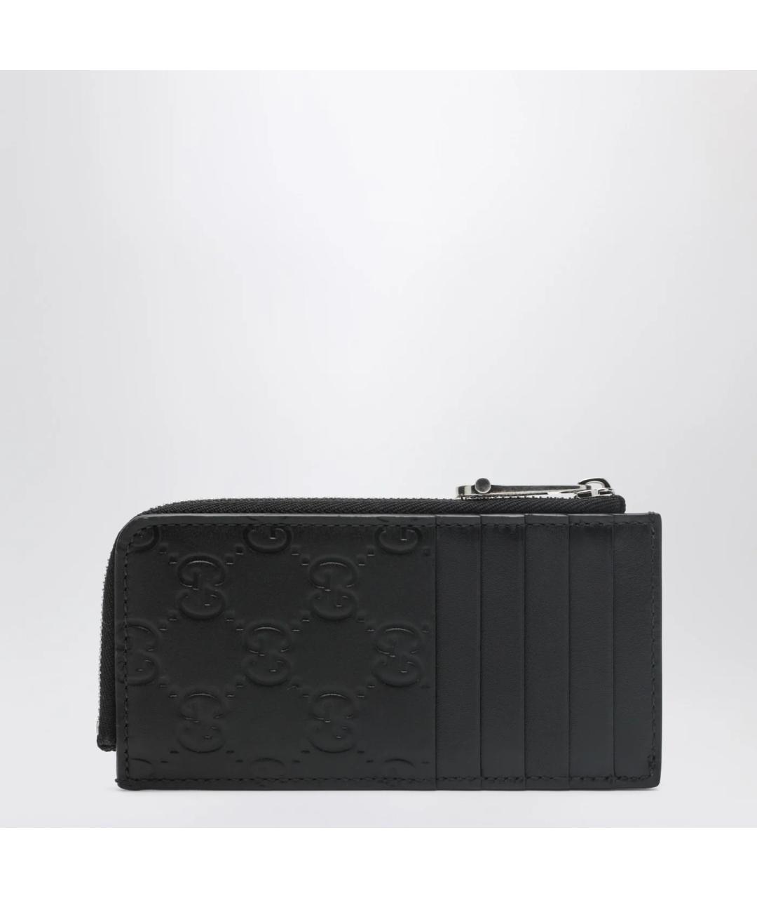 GUCCI Черный кожаный кардхолдер, фото 2