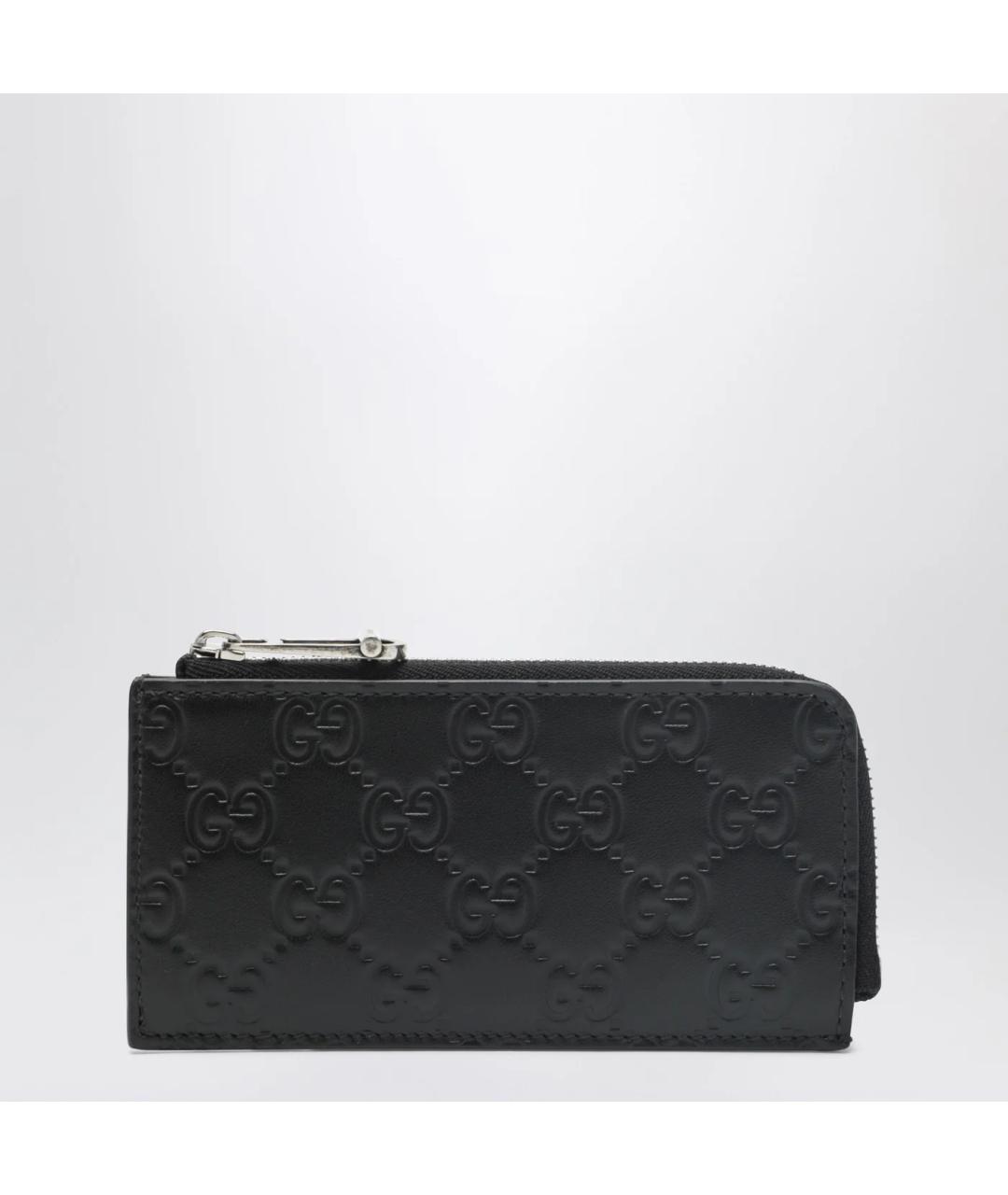 GUCCI Черный кожаный кардхолдер, фото 3