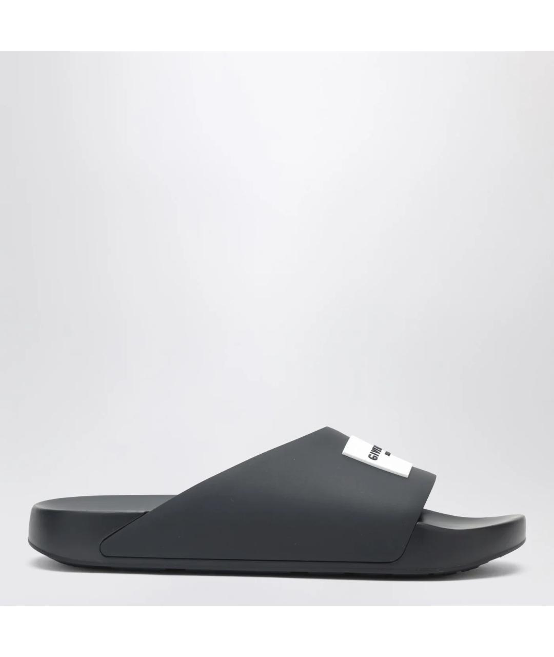 GIVENCHY Черные резиновые шлепанцы, фото 3
