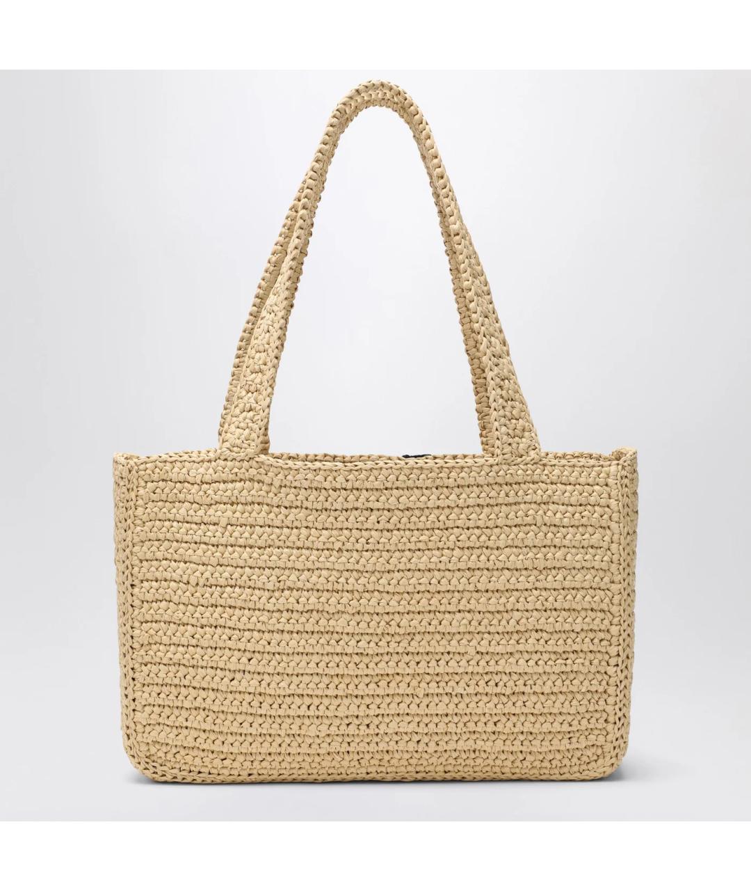 VALENTINO Бежевая пелетеная сумка тоут, фото 2