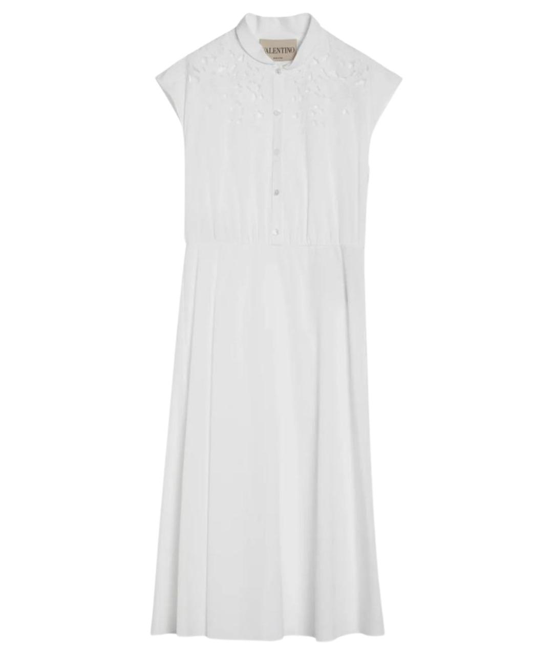 VALENTINO Белое хлопковое повседневное платье, фото 1