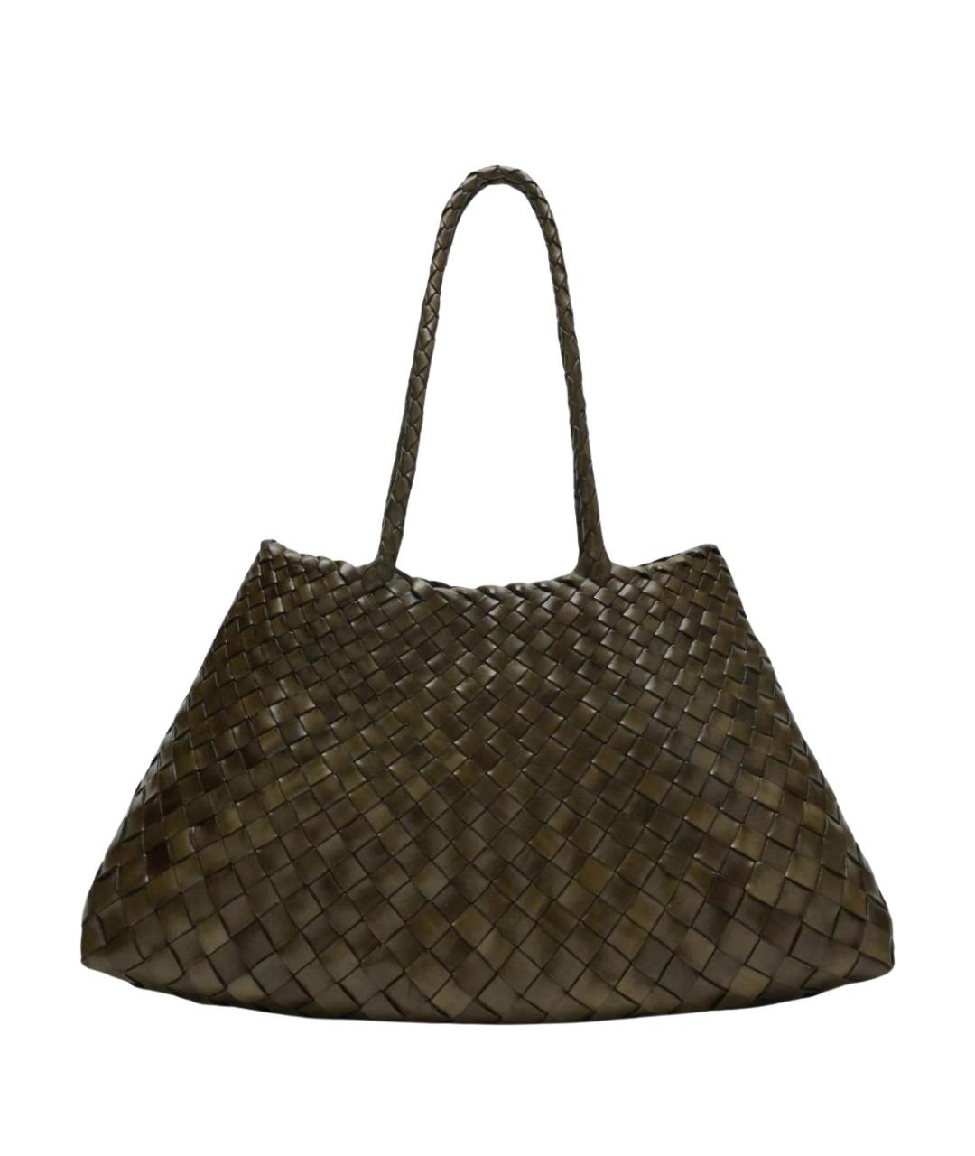 Dragon Diffusion Зеленая кожаная сумка тоут, фото 1