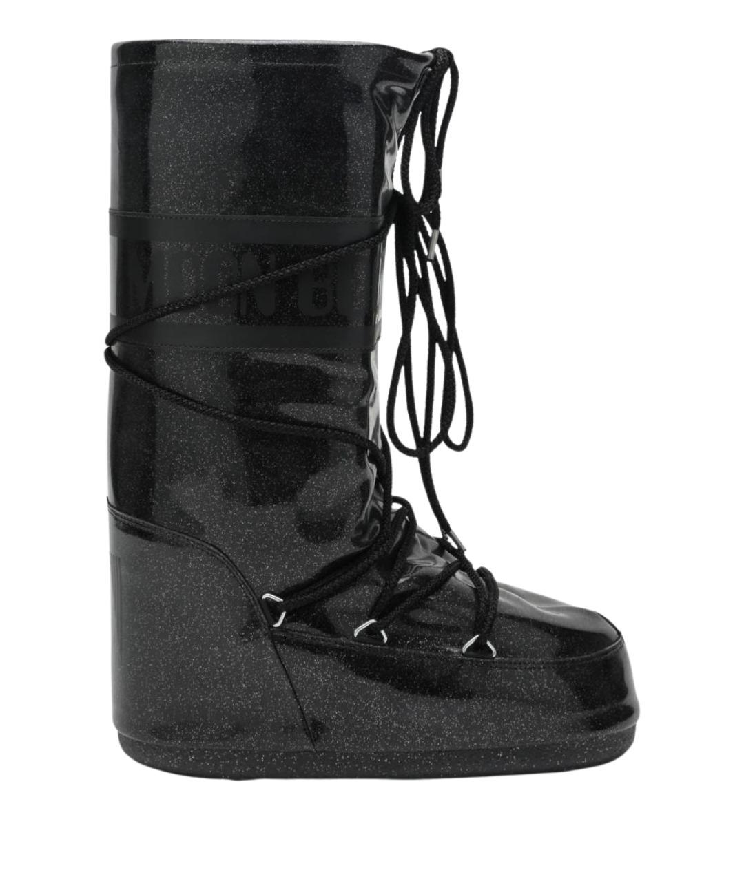 MOON BOOT Черные синтетические ботинки, фото 1