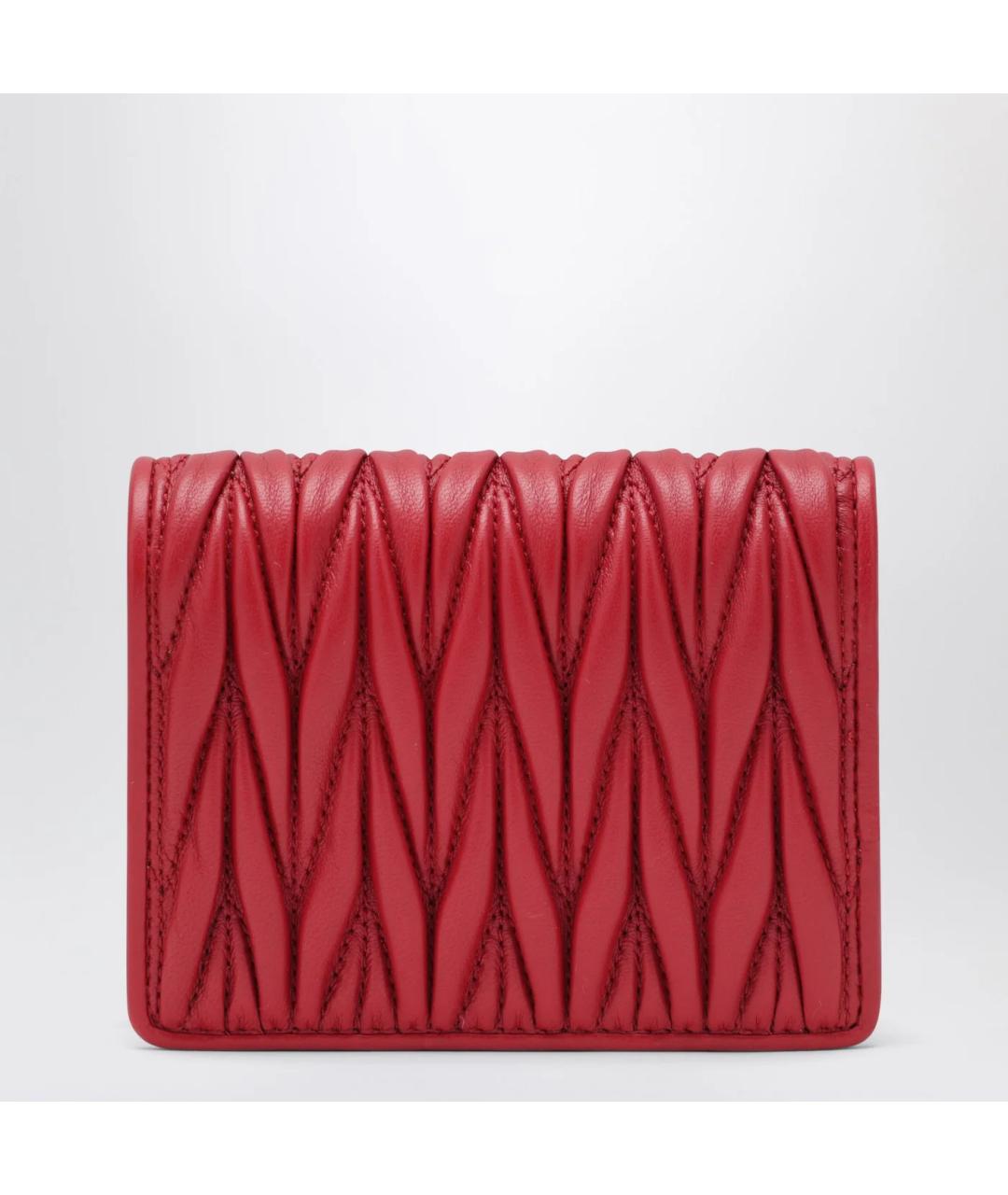 MIU MIU Красный кожаный кошелек, фото 2
