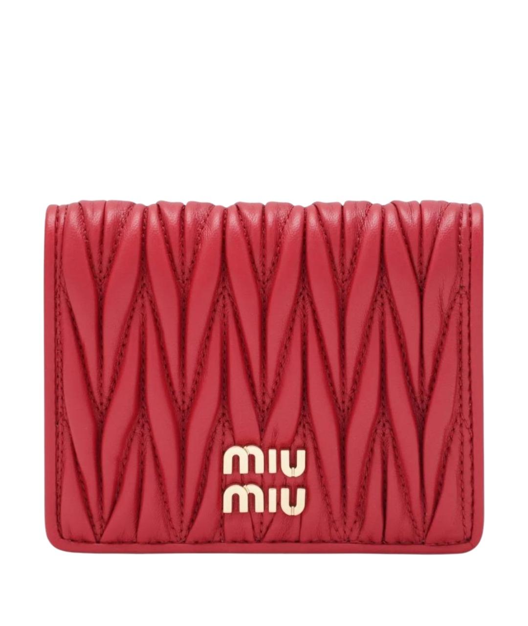 MIU MIU Красный кожаный кошелек, фото 1