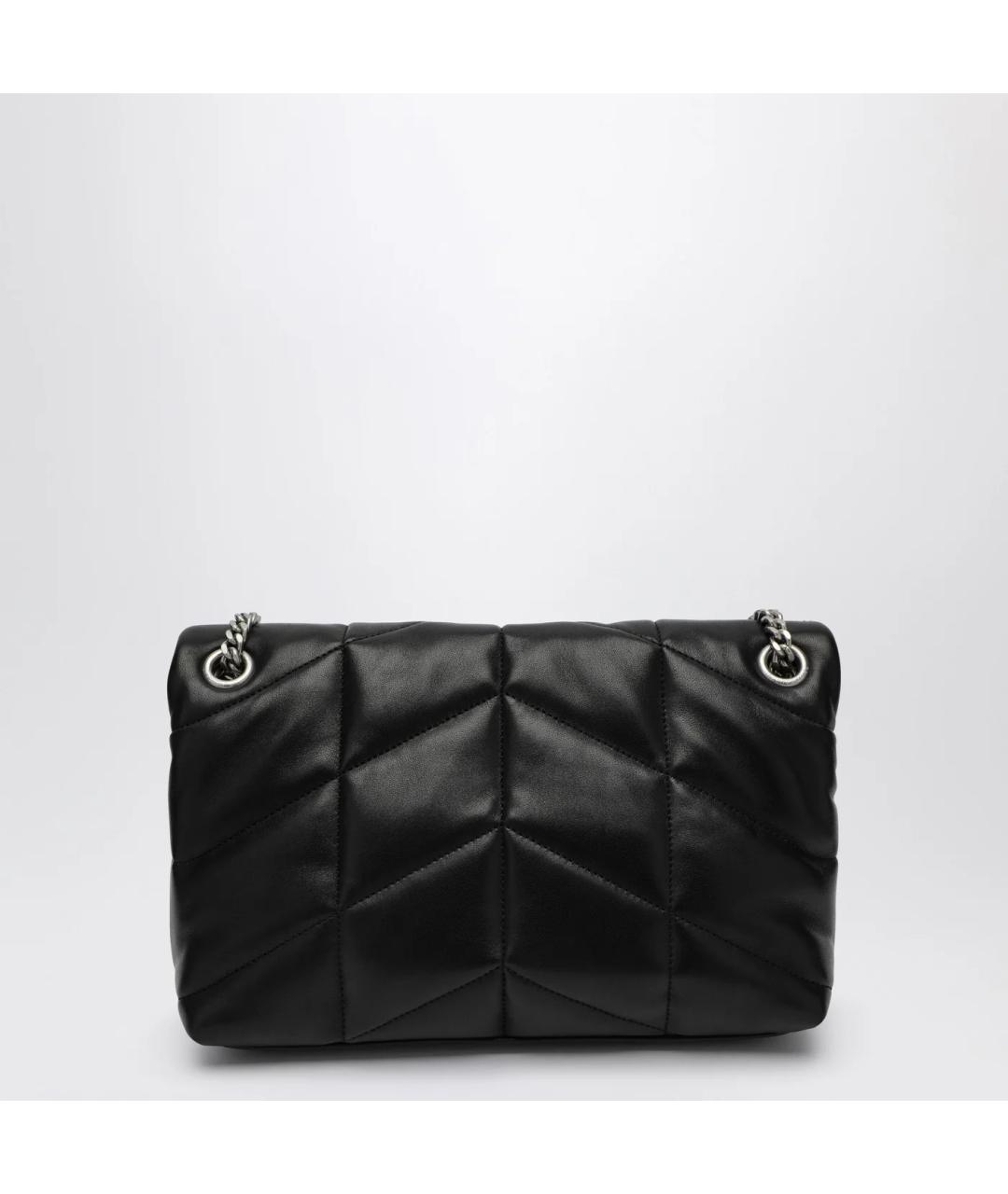 SAINT LAURENT Черная кожаная сумка через плечо, фото 2