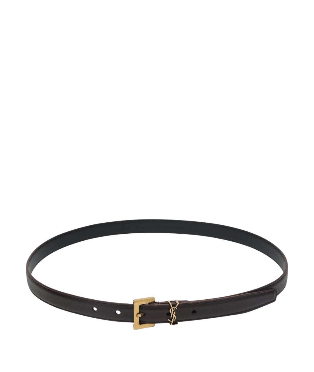 SAINT LAURENT Красный кожаный ремень, фото 1