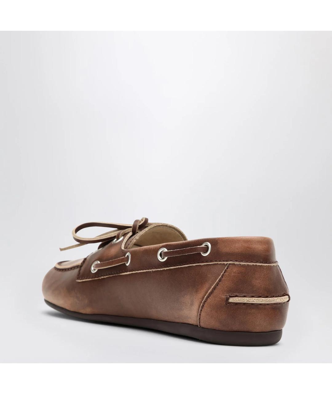 MIU MIU Коричневые кожаные лоферы, фото 2
