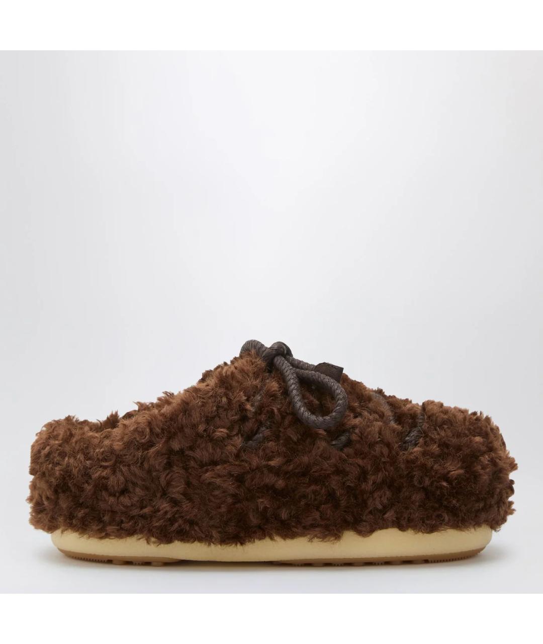 MOON BOOT Коричневые синтетические мюли, фото 3