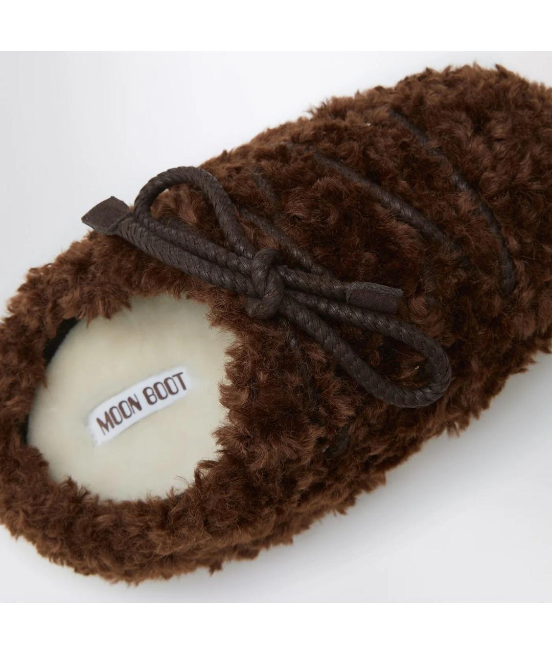 MOON BOOT Коричневые синтетические мюли, фото 2