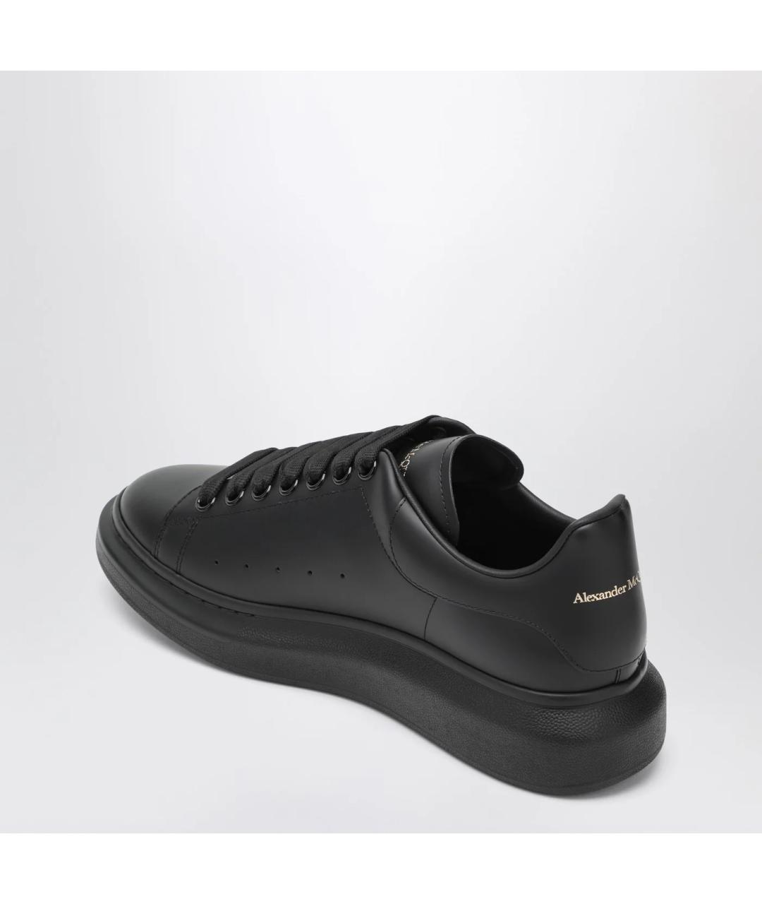 ALEXANDER MCQUEEN Черные кожаные низкие кроссовки / кеды, фото 2