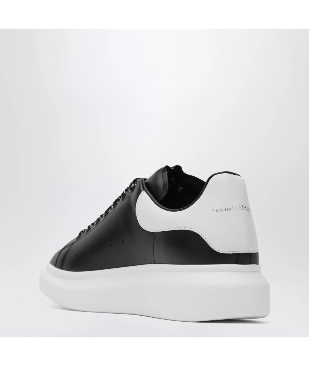 ALEXANDER MCQUEEN Черные кожаные низкие кроссовки / кеды, фото 2
