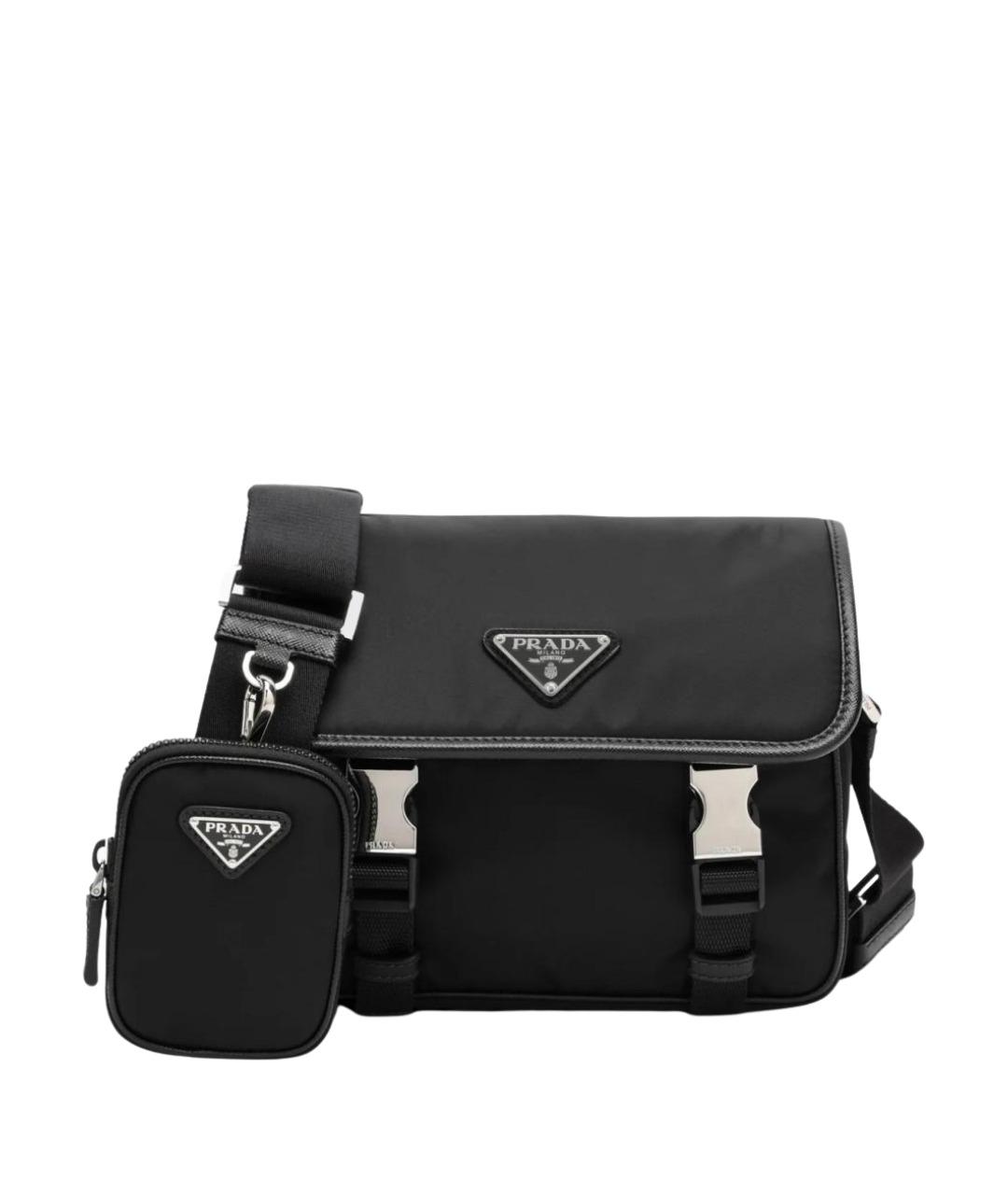 PRADA Черная синтетическая сумка на плечо, фото 1