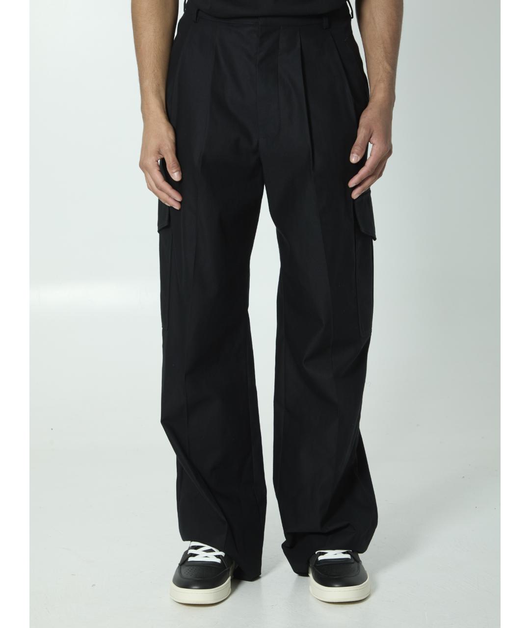 CELINE Черные хлопковые повседневные брюки, фото 5