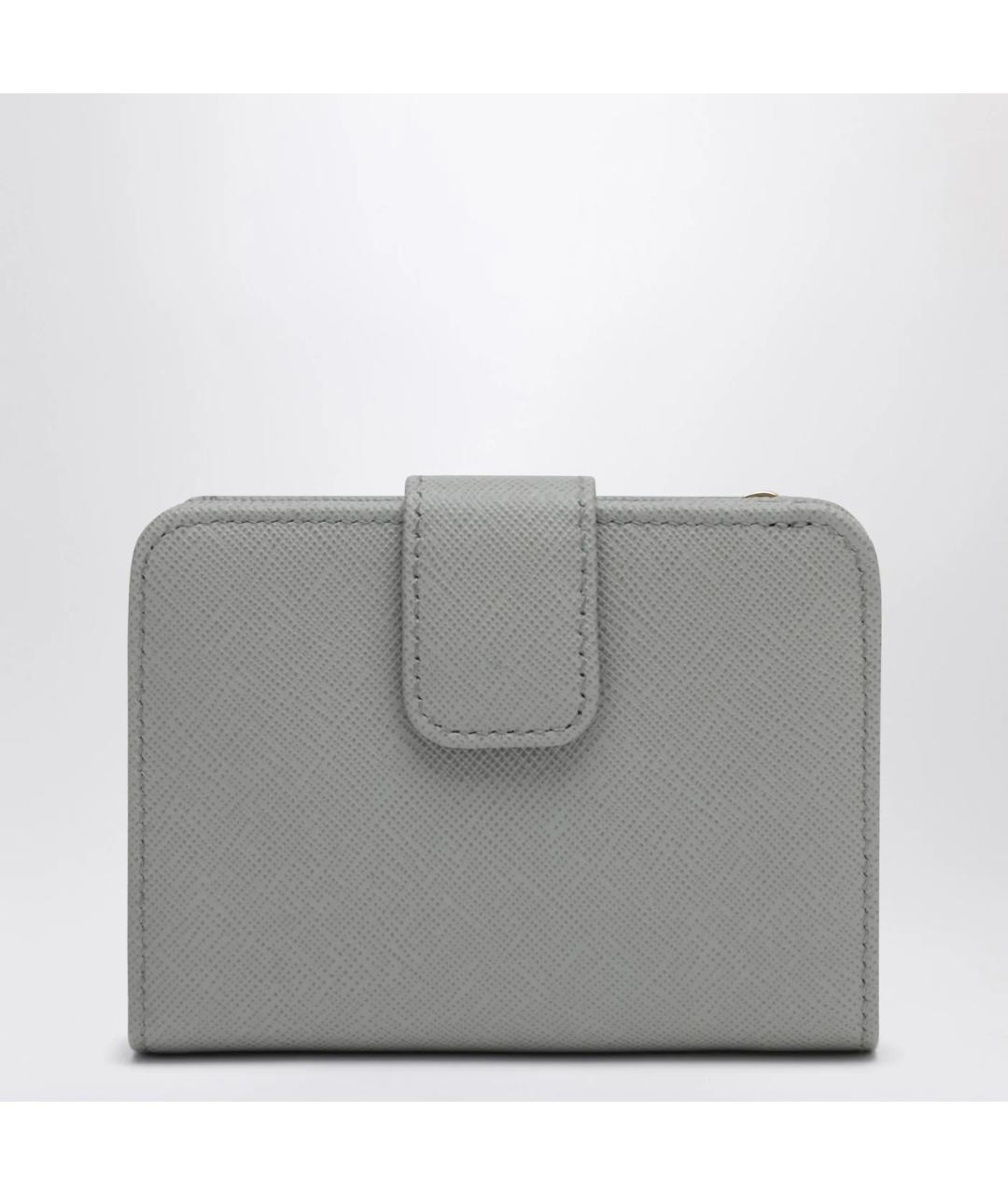 PRADA Серый кожаный кошелек, фото 2