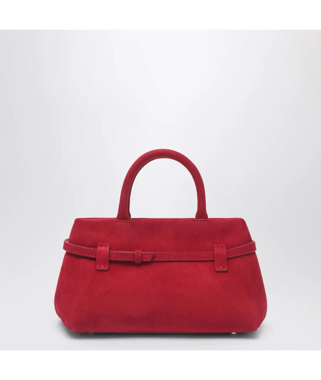 MANU ATELIER Красная замшевая сумка тоут, фото 2