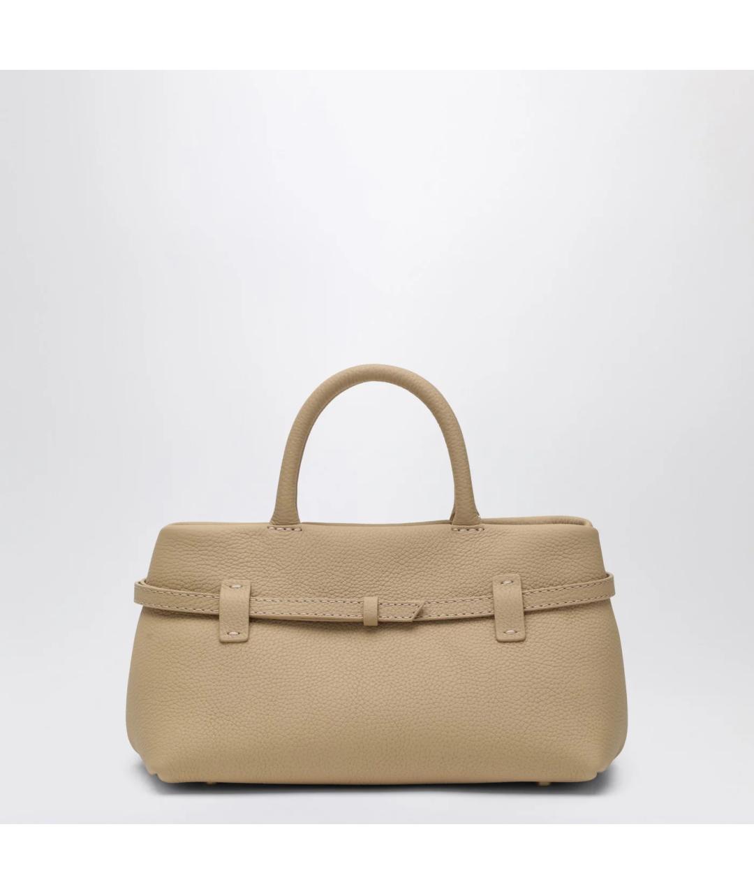 MANU ATELIER Бежевая кожаная сумка тоут, фото 2