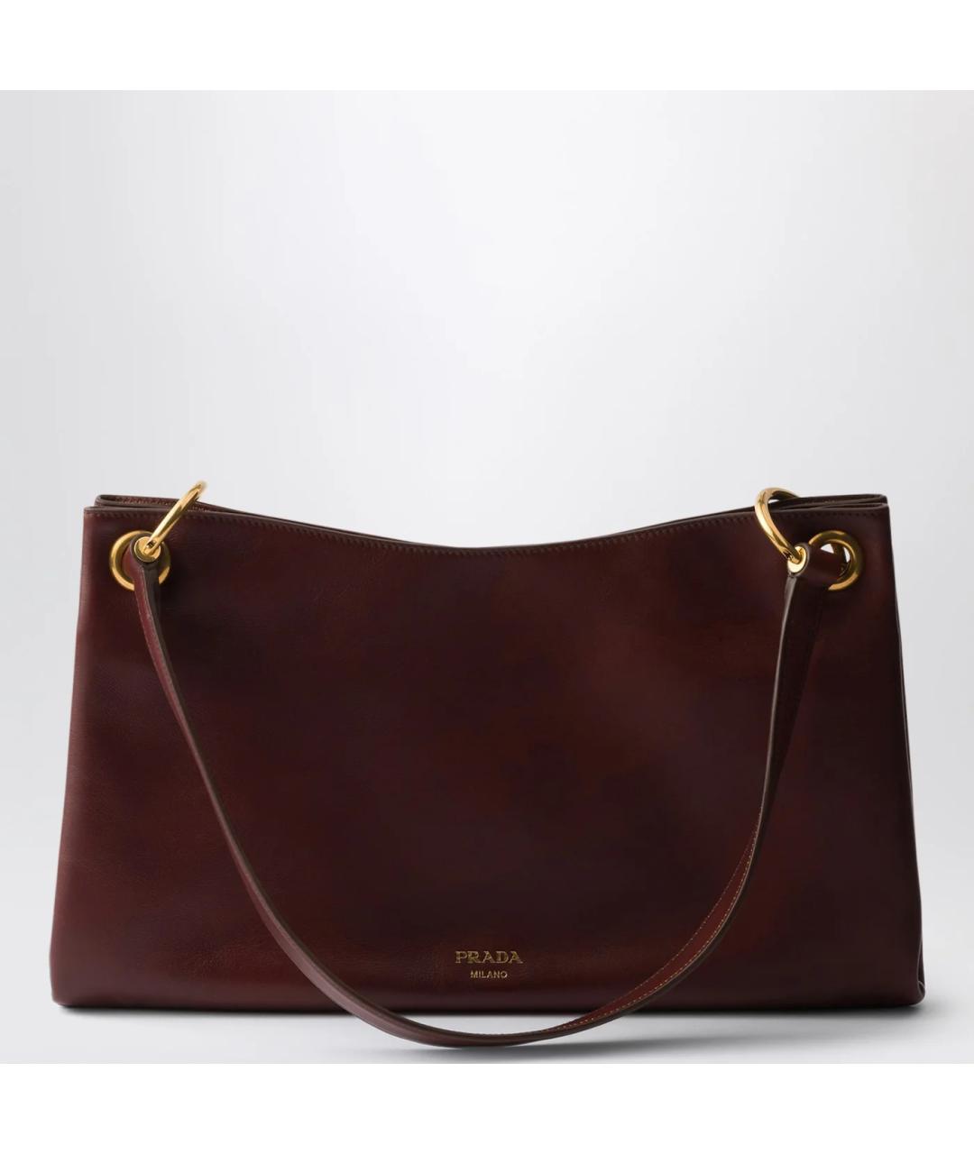 PRADA Коричневая кожаная сумка через плечо, фото 3