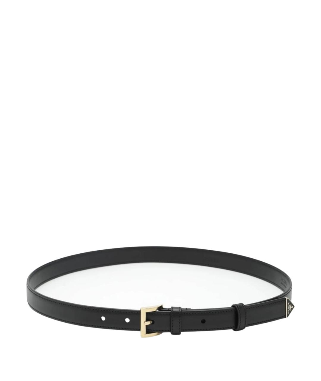 PRADA Черный кожаный ремень, фото 1