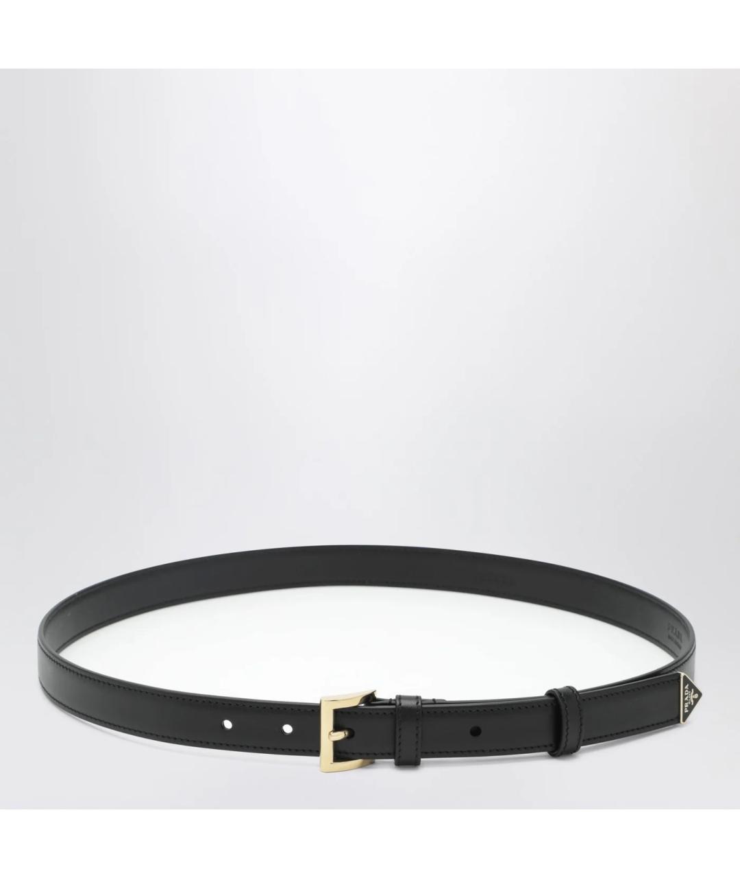 PRADA Черный кожаный ремень, фото 3