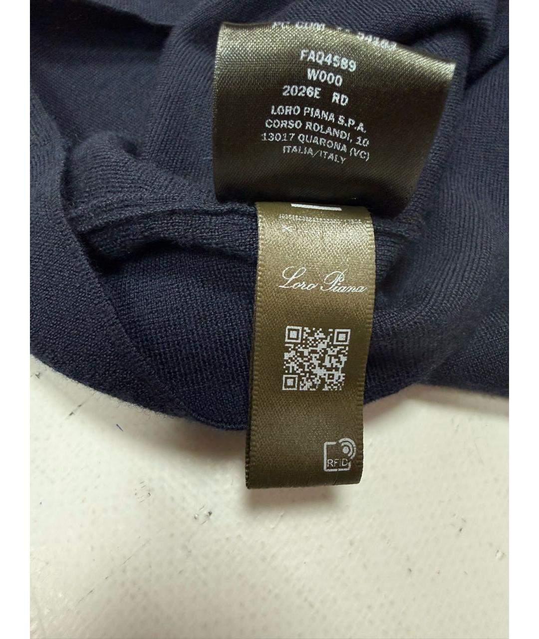 LORO PIANA Синий кашемировый джемпер / свитер, фото 6