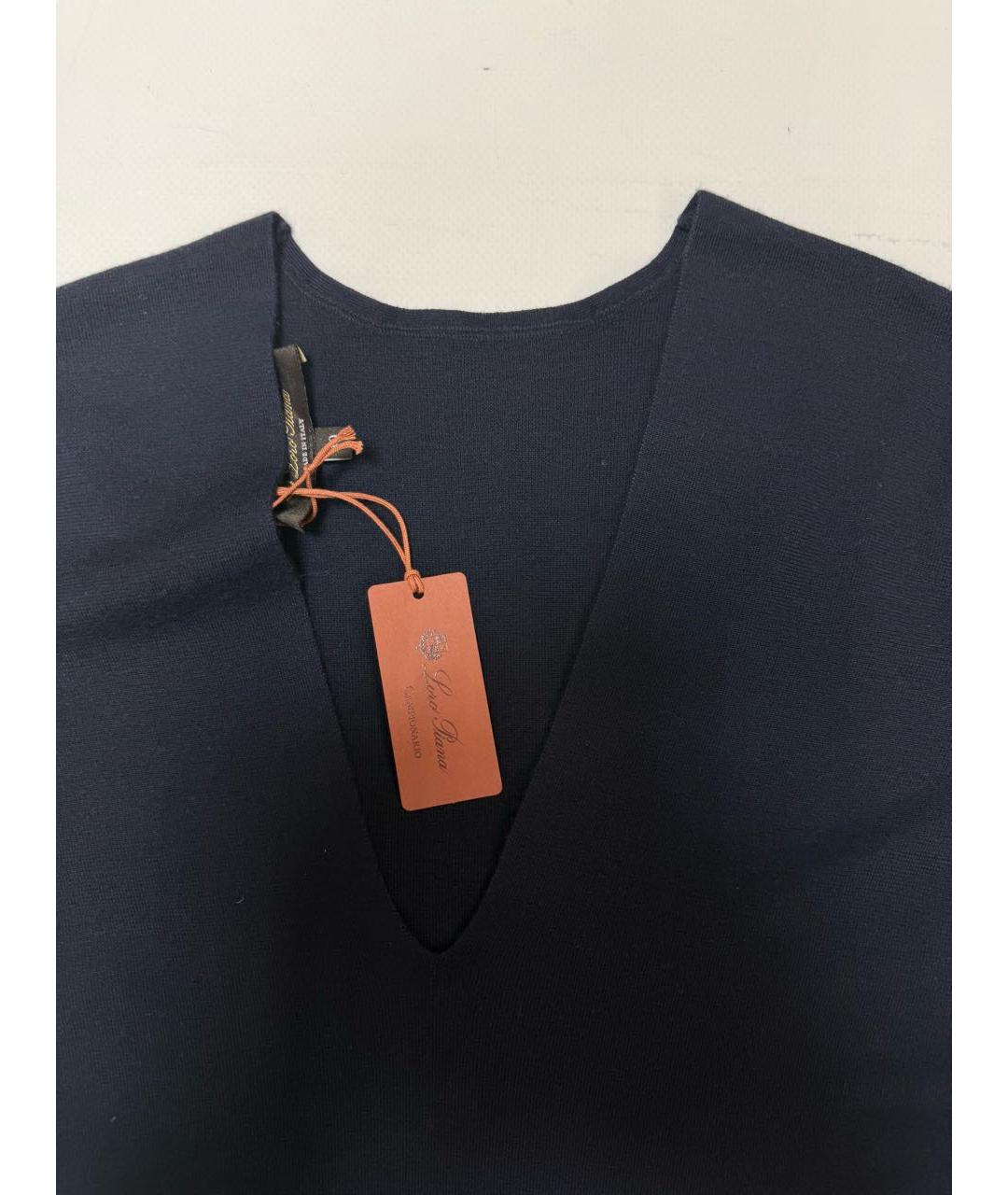 LORO PIANA Синий кашемировый джемпер / свитер, фото 3