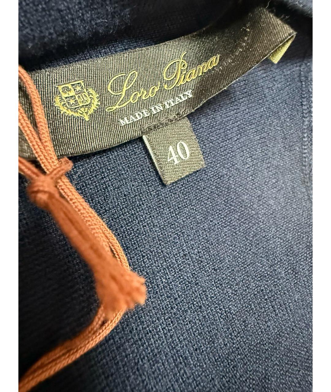 LORO PIANA Синий кашемировый джемпер / свитер, фото 4