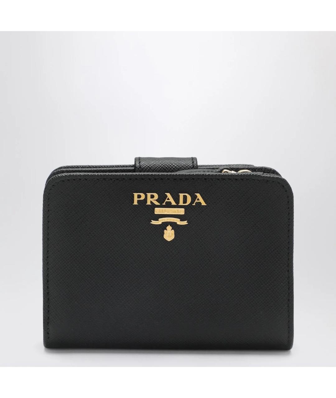 PRADA Черный кожаный кошелек, фото 3