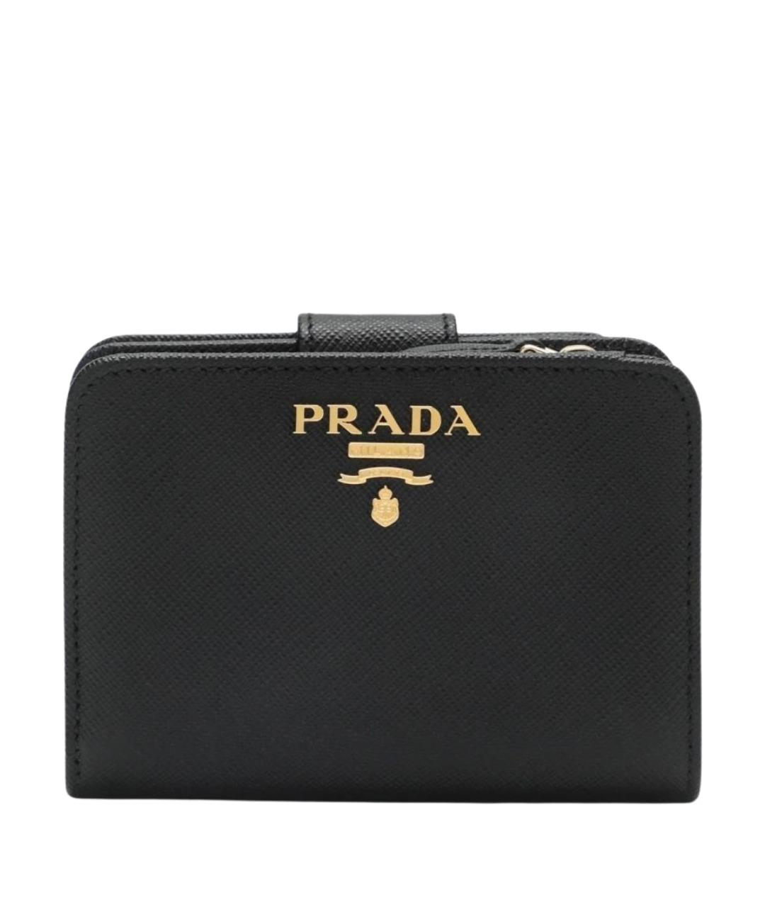 PRADA Черный кожаный кошелек, фото 1