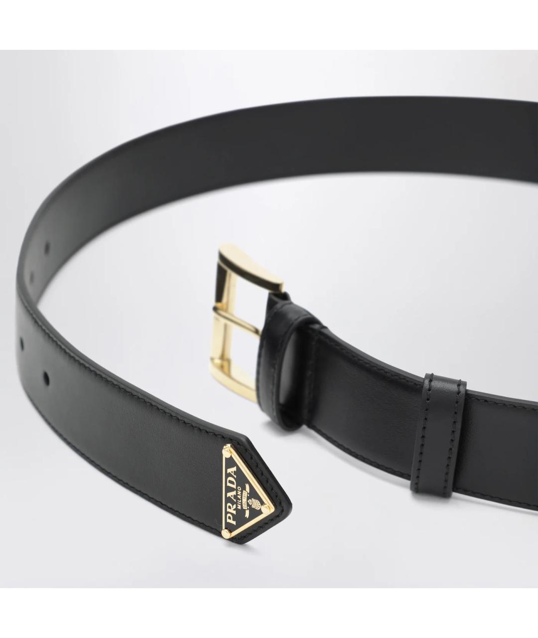 PRADA Черный кожаный ремень, фото 2
