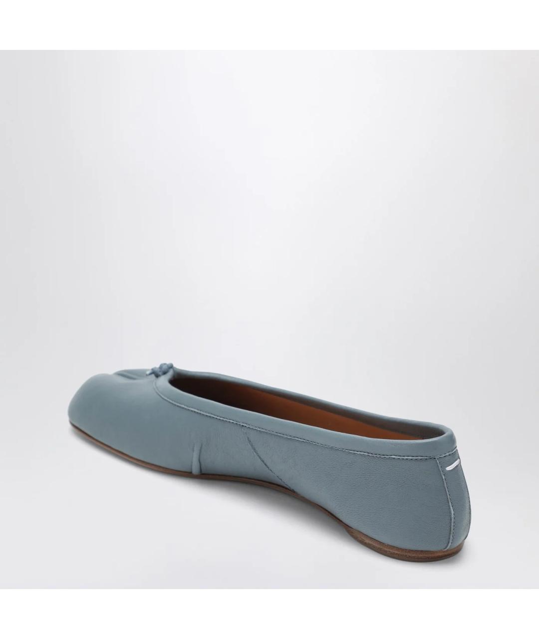 MAISON MARGIELA Голубые кожаные балетки, фото 2