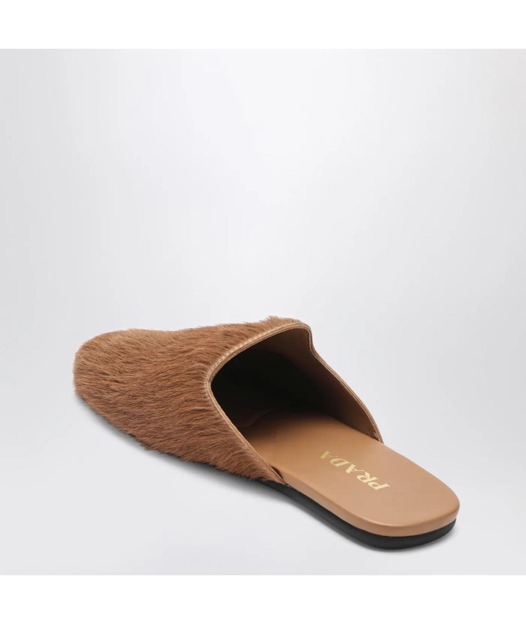 PRADA Бежевые кожаные мюли, фото 2